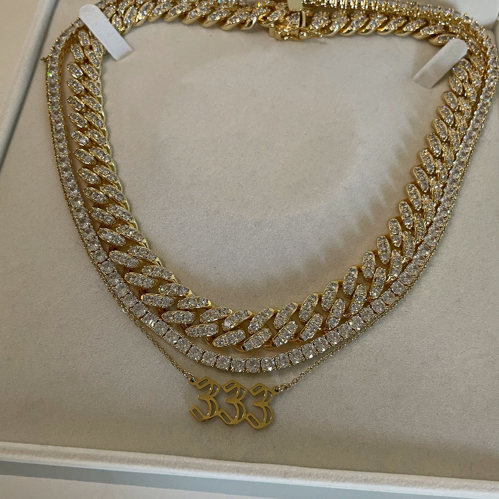 Gold Angel Number Necklace 2.0