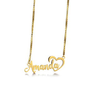 Custom Gold Hearted Necklace