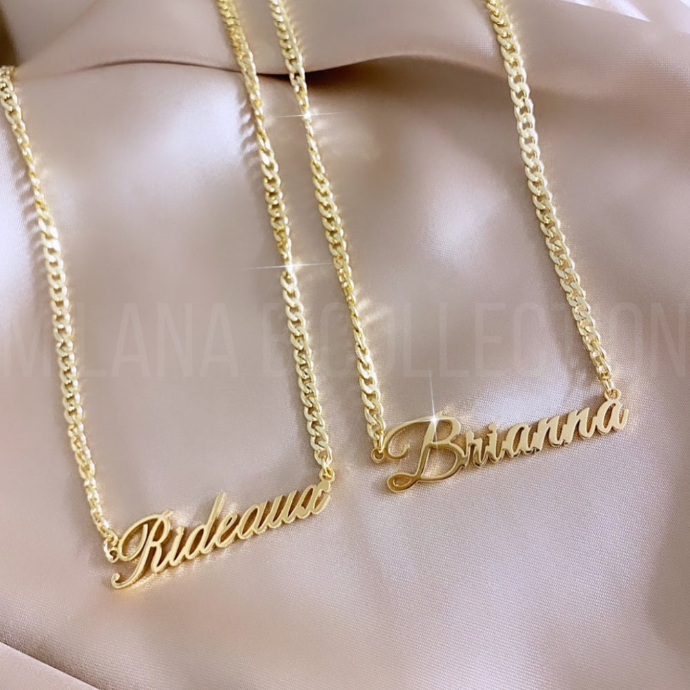 Gold Nameplate Necklace II
