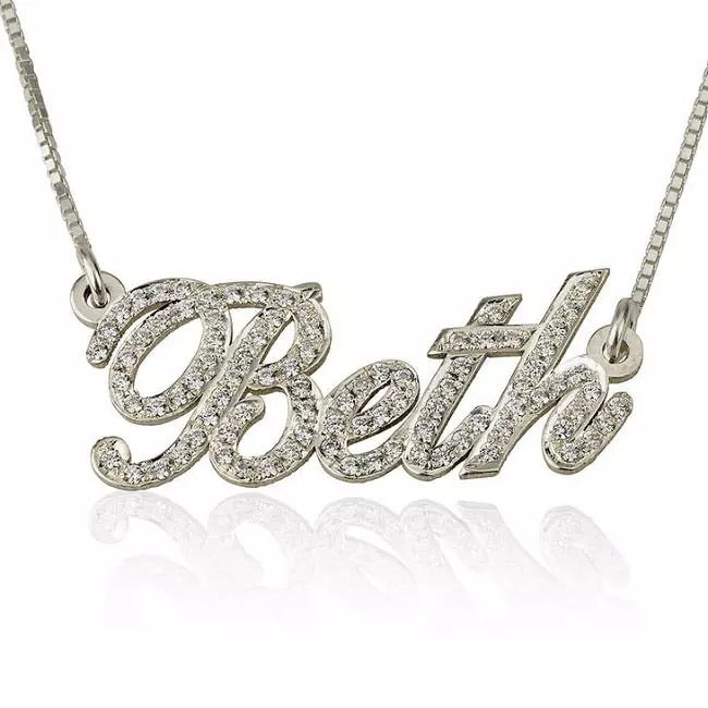 Icy name deals necklace