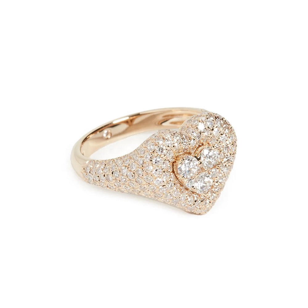 Gold Icy Heart Ring