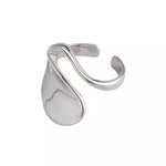 Silver Chrome Swirl Ring