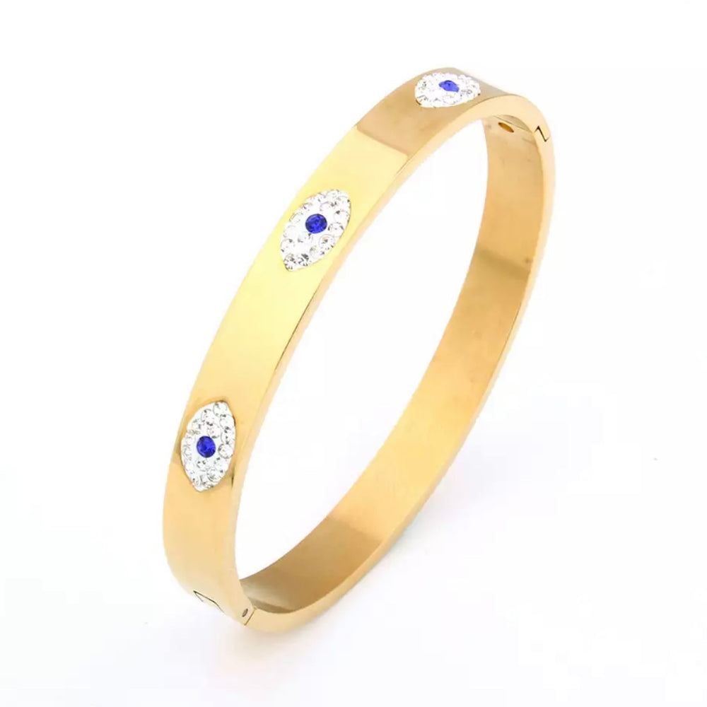 Icy Evil Eye Bangle