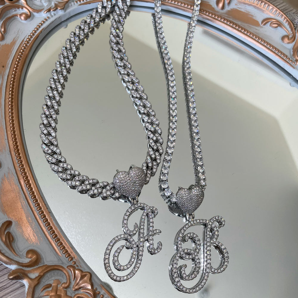 MBC Lovely Initial Cuban Link | Silver