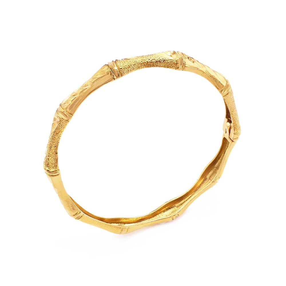 Royal Gold Bamboo Bangle