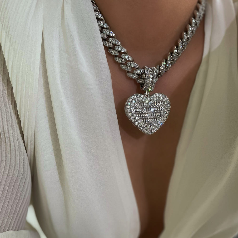 Custom Heart Locket Cuban Link
