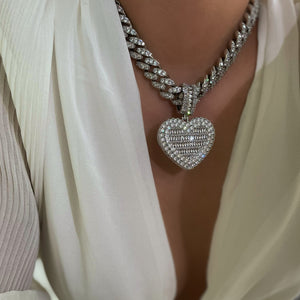 Custom Heart Locket Cuban Link