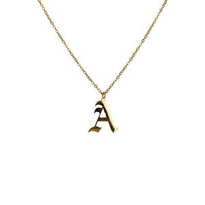 Old English Initial Necklace