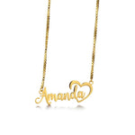 Custom Gold Hearted Necklace