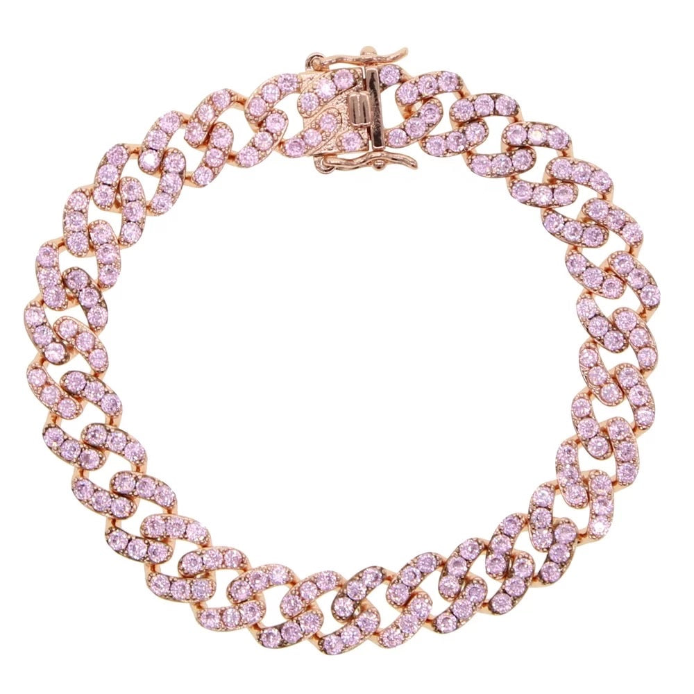 
            
                Load image into Gallery viewer, Barbie Pink Cuban Bracelet
            
        
