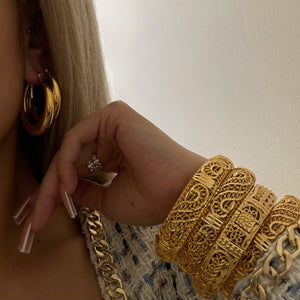 Gold Azaria Hoops
