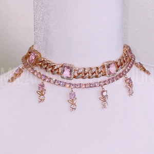 
            
                Load image into Gallery viewer, Rosé Diamond Cuban Link
            
        