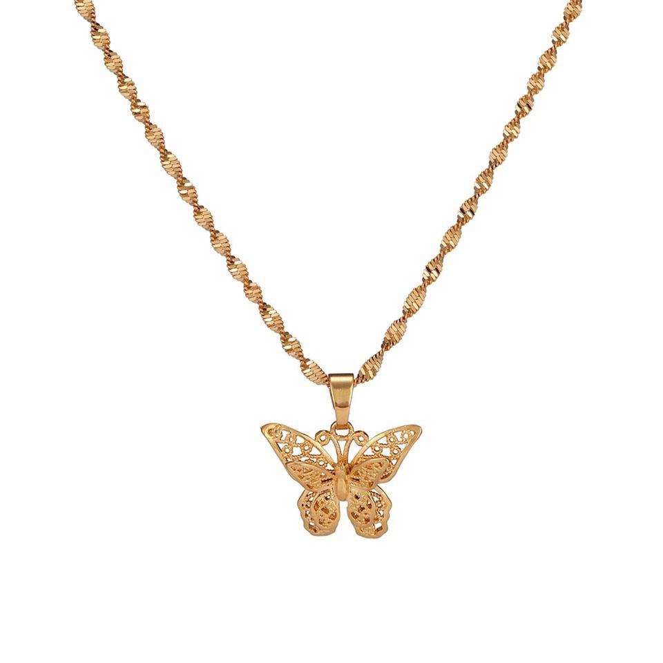 
            
                Load image into Gallery viewer, Gold Butterfly Necklace
            
        
