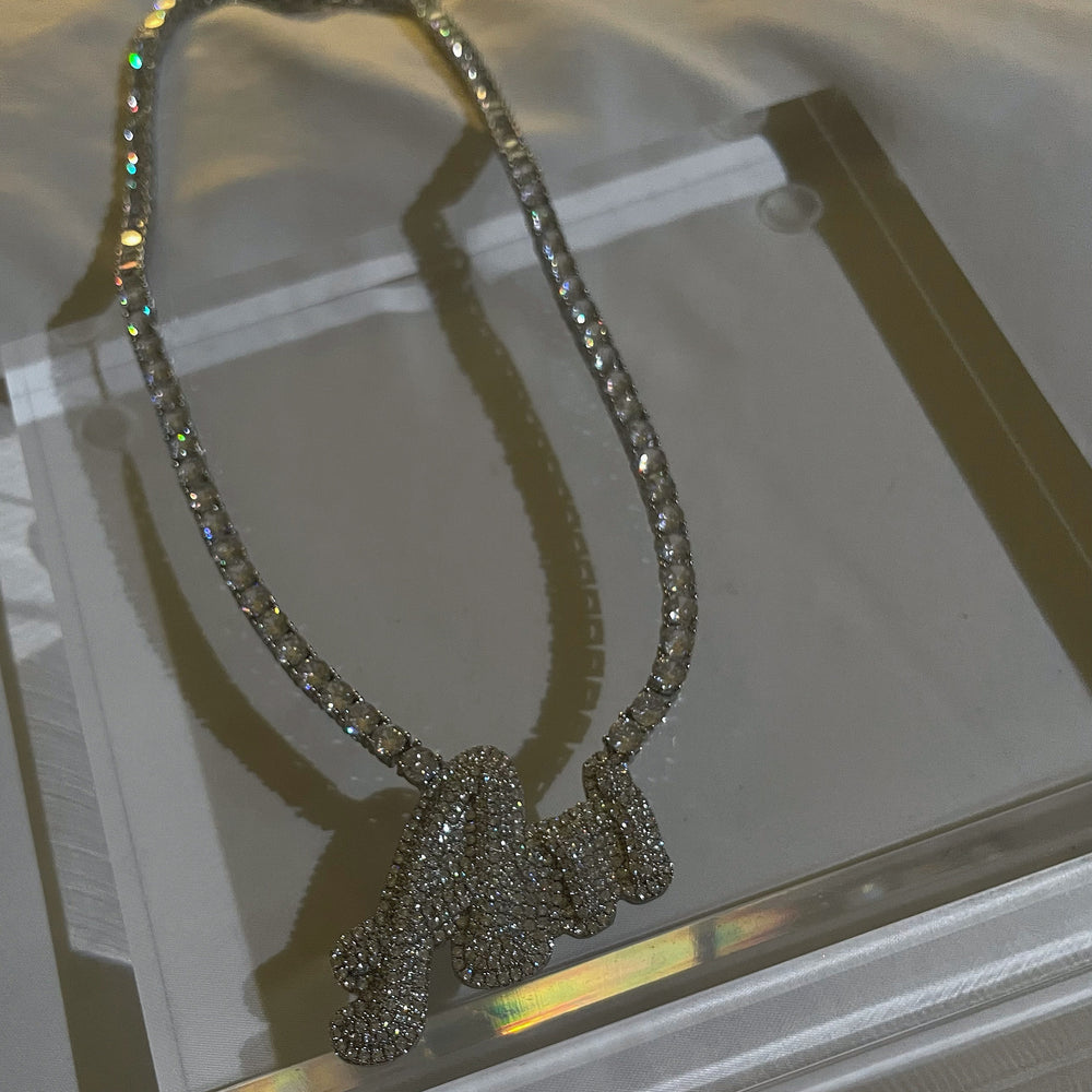 MBC Icy Nameplate Tennis Necklace — ‘Ari’