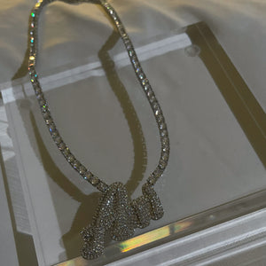 MBC Icy Nameplate Tennis Necklace — ‘Ari’