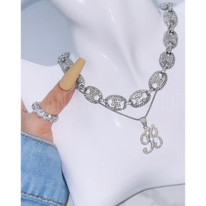 MBC Mini Script Initial Necklace