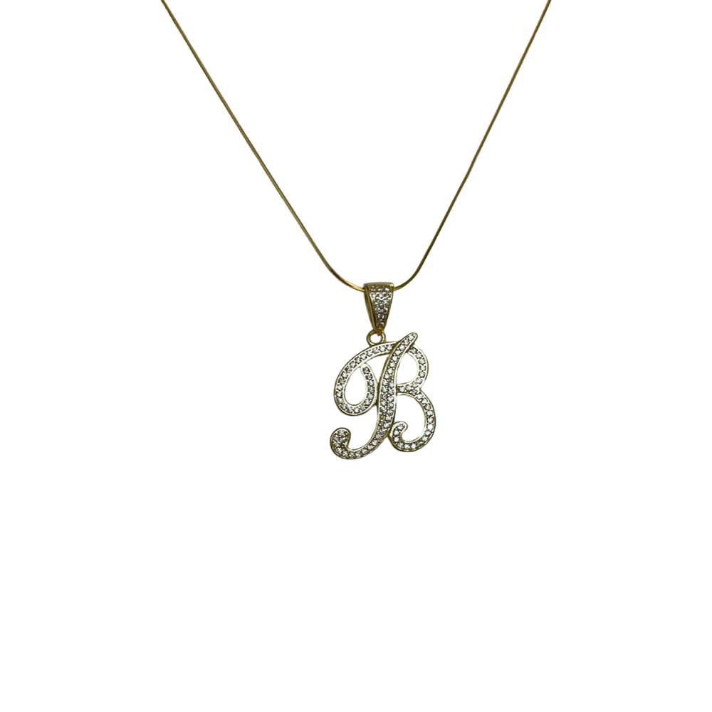 
            
                Load image into Gallery viewer, MBC Mini Script Initial Necklace | Gold
            
        