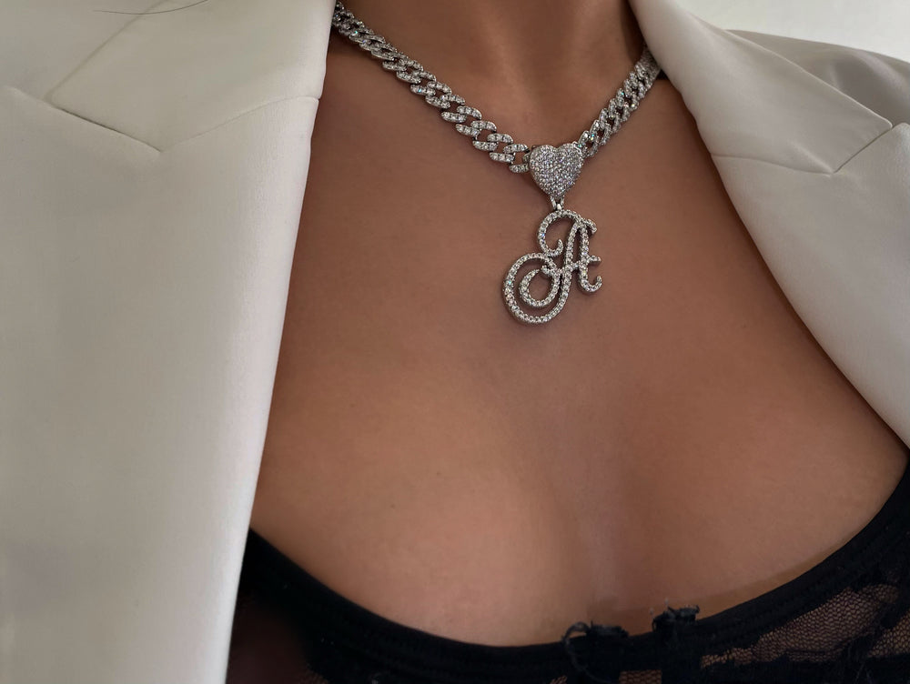 MBC Lovely Initial Cuban Link | Silver
