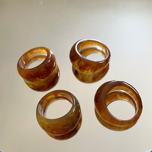 
            
                Load image into Gallery viewer, Coffee Acrylic Ring
            
        