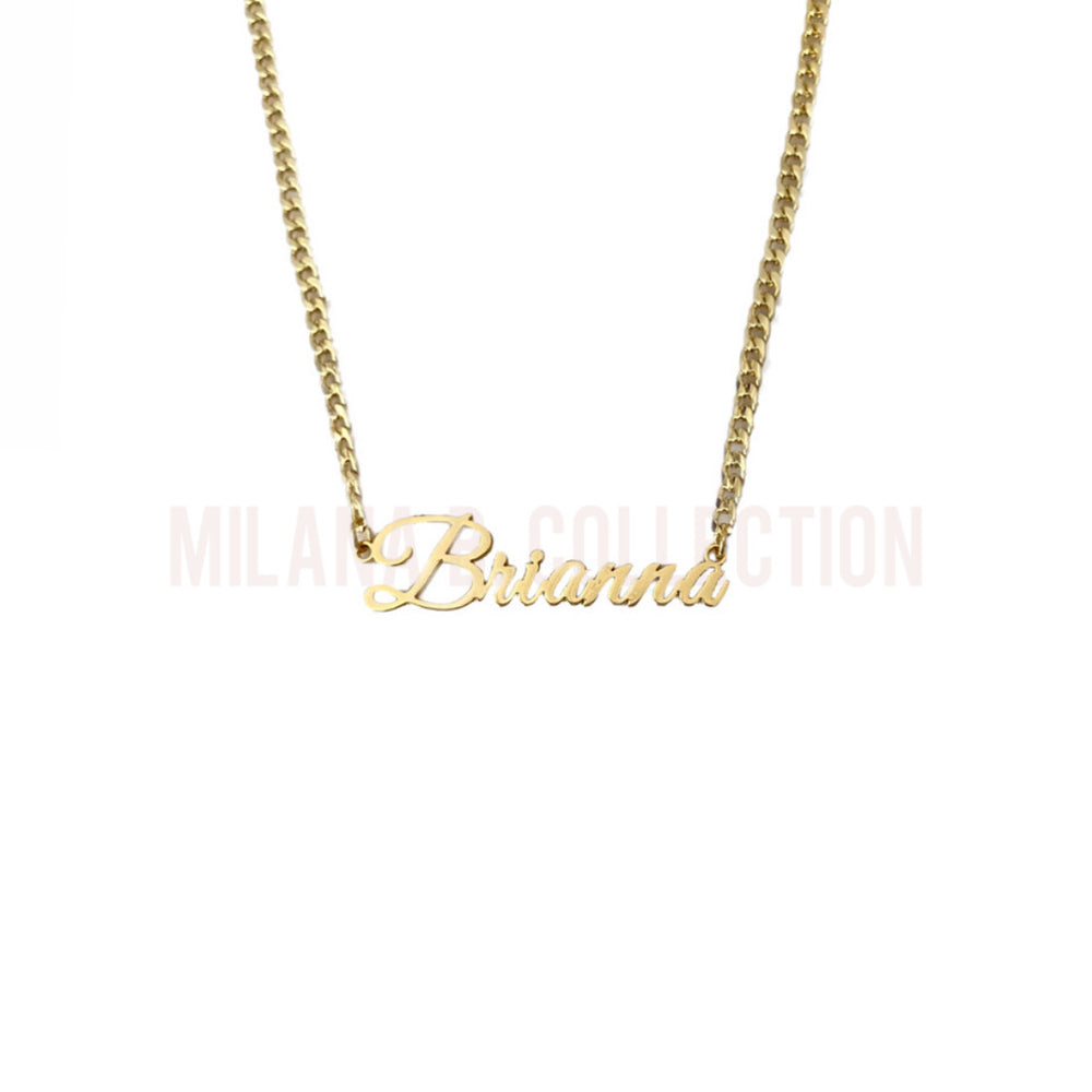 Gold Nameplate Necklace II