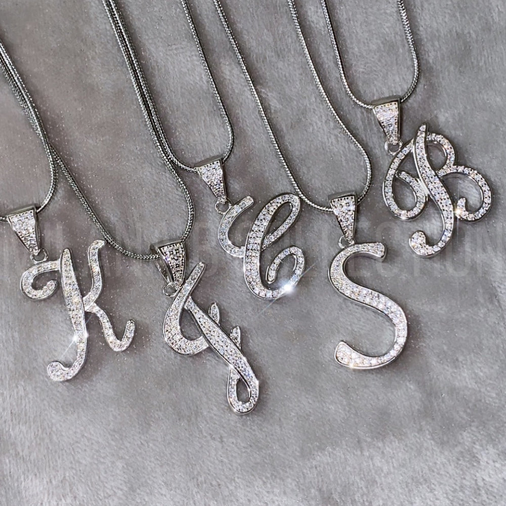 MBC Mini Script Initial Necklace