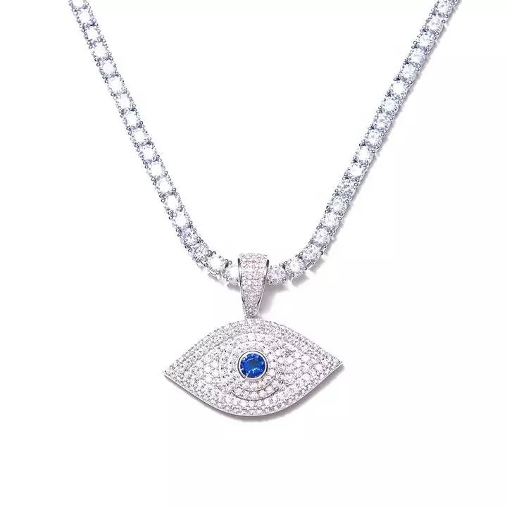 
            
                Load image into Gallery viewer, Evil Eye Tennis Necklace
            
        