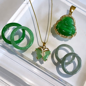 
            
                Load image into Gallery viewer, Mini Jade Butterfly Necklace
            
        