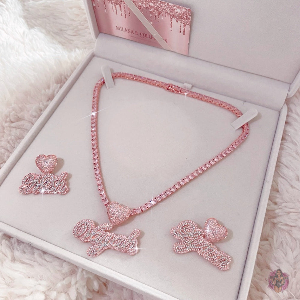 MBC Lovely Nameplate Tennis Necklace