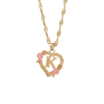 Dainty Flora Initial Necklace