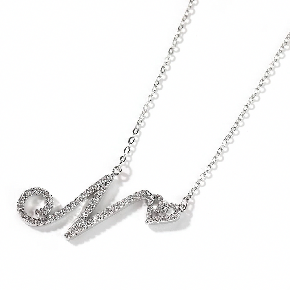 Dainty Initial Heart Necklace