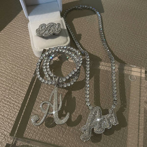 MBC Icy Nameplate Tennis Necklace — ‘Ari’