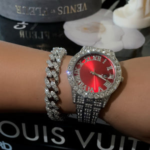 Red Classic Diamond Watch