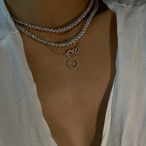 Dainty Initial Heart Necklace
