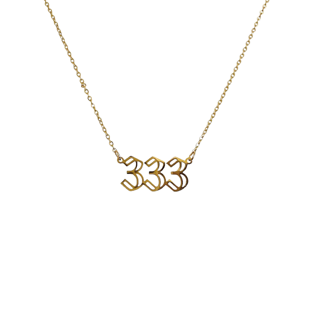 Gold Angel Number Necklace 2.0