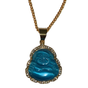 
            
                Load image into Gallery viewer, Icy Baby Blue Buddha Necklace
            
        