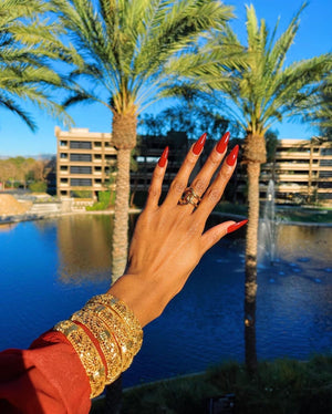 Royal Gold Onyx Bangle