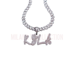 Icy Girl Nameplate Cuban Link