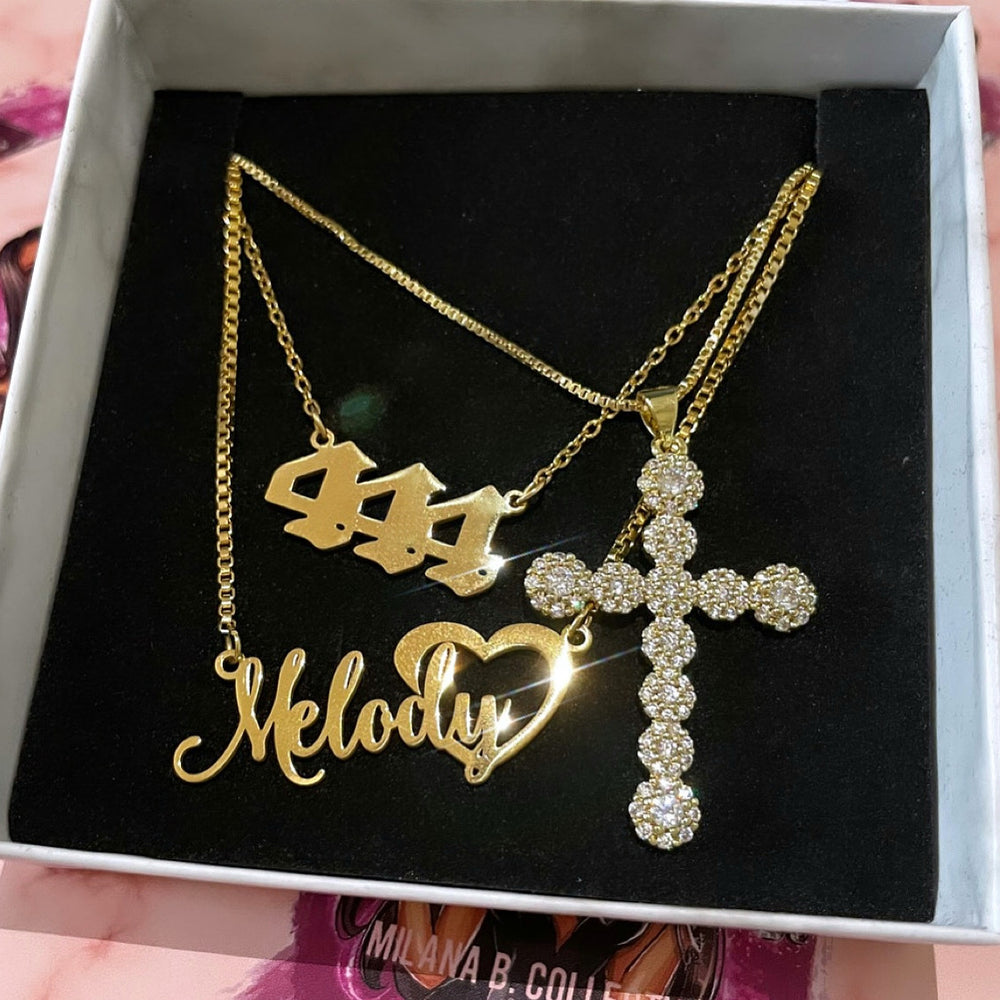 Gold Angel Number Necklace