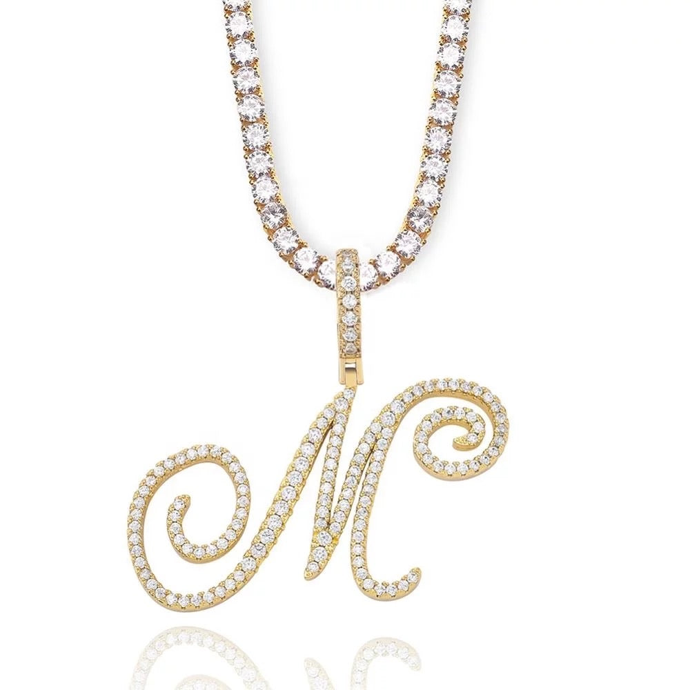 MBC Initial Tennis Necklace | Gold
