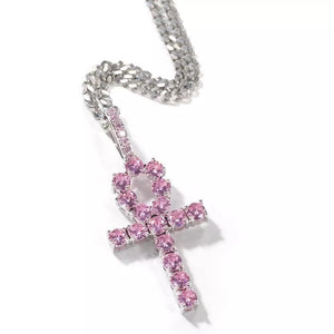 
            
                Load image into Gallery viewer, Regular Pink Ankh Necklace
            
        