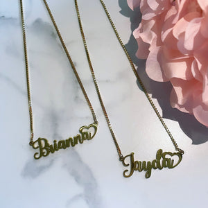 Custom Gold Hearted Necklace