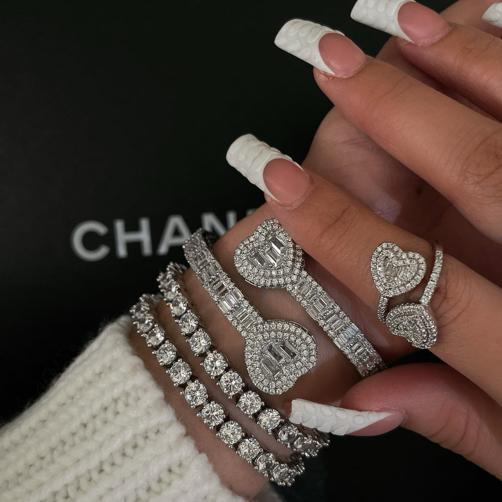 Royalty Iced Heart Bracelet