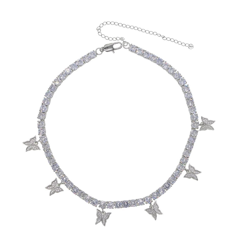
            
                Load image into Gallery viewer, Icy Butterfly Choker | Silver
            
        