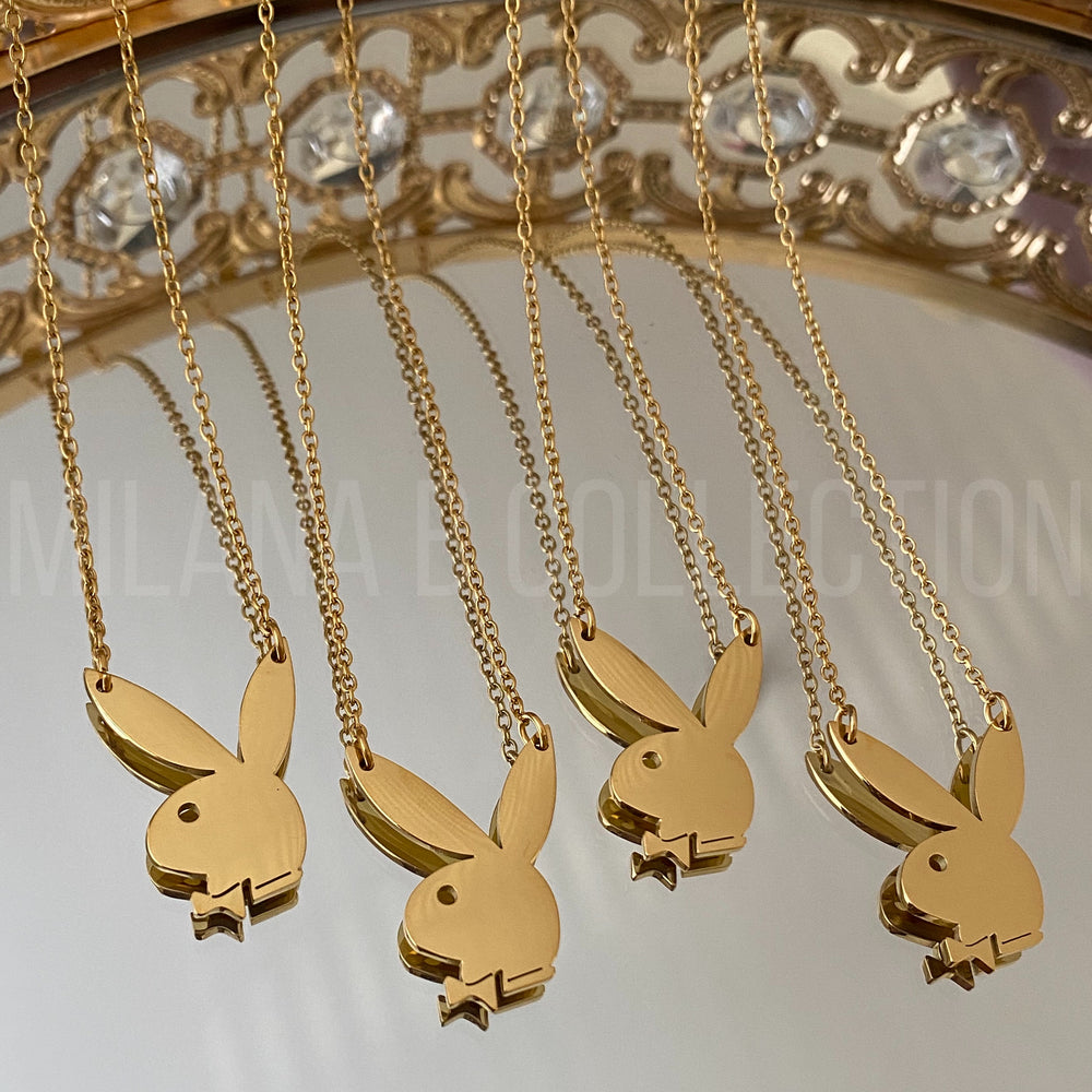 Playboy Necklace MISS NOVEMBER Bunny Pendant Gold Plated Playmate of the  Month - Walmart.com