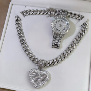 Custom Heart Locket Cuban Link