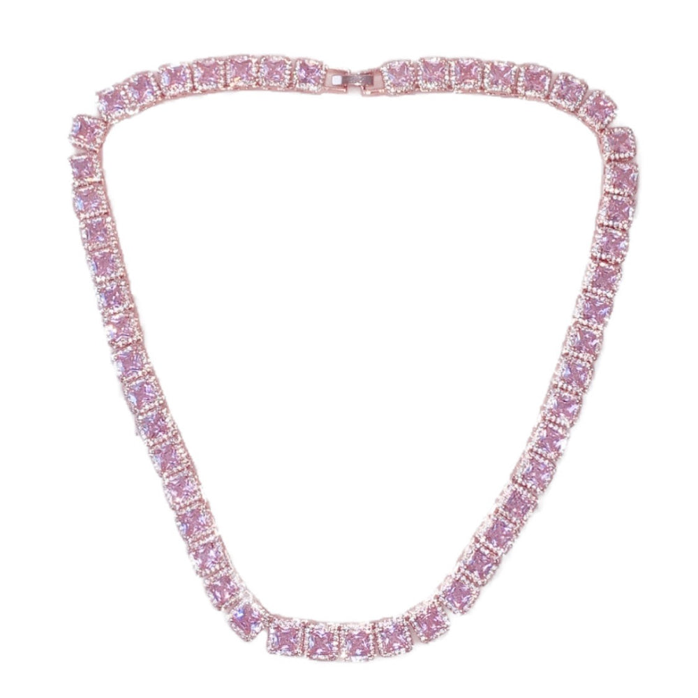 
            
                Load image into Gallery viewer, Icy Barbie Square Necklace
            
        