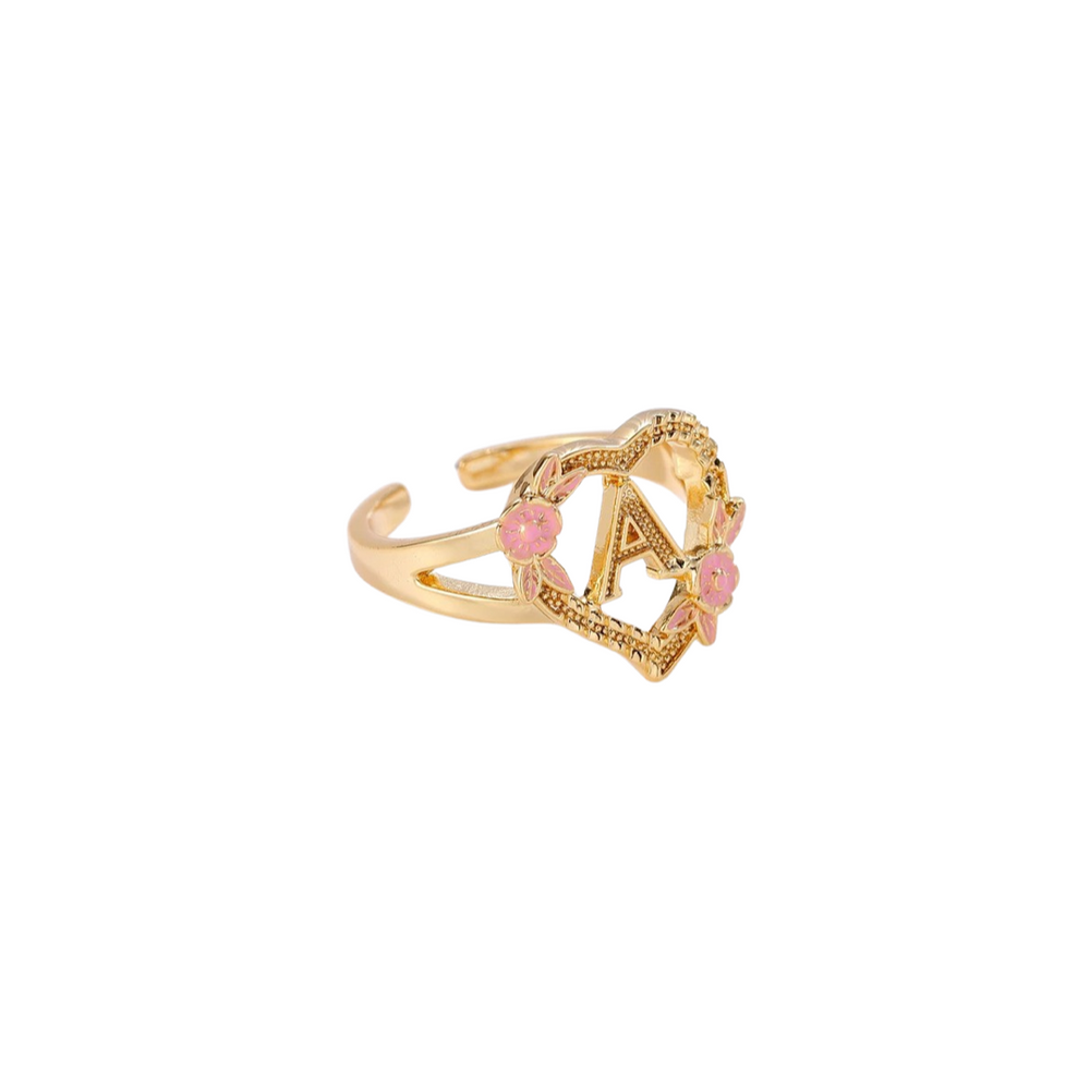Dainty Flora Initial Ring