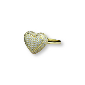 
            
                Load image into Gallery viewer, Icy Heart Ring | Gold
            
        