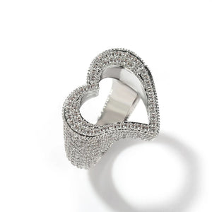 Icy Heart Cut Ring